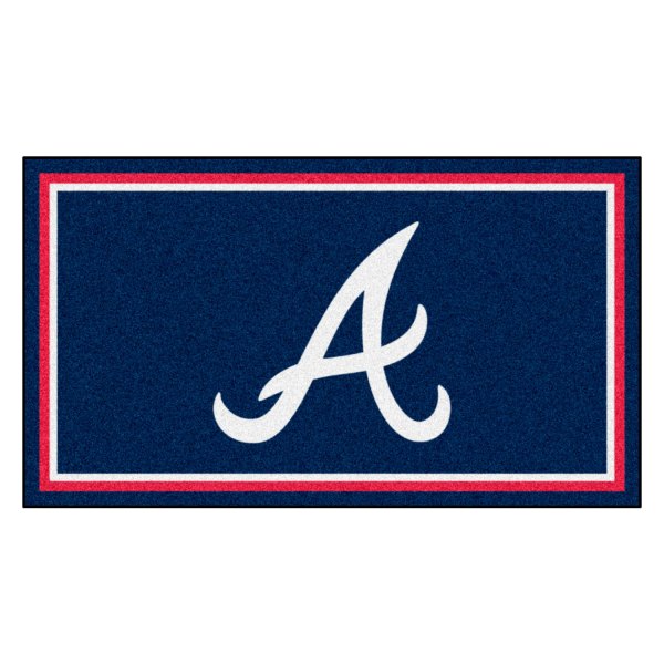 FanMats® - Atlanta Braves 36" x 60" Nylon Face Plush Floor Rug