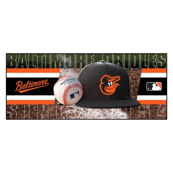 FanMats® - Baltimore Orioles 30" x 72" Nylon Face Baseball Runner Mat
