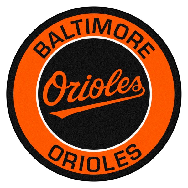 FanMats® - Baltimore Orioles 27" Dia Nylon Face Roundel Floor Mat