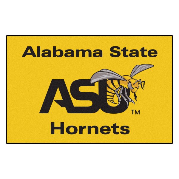 FanMats® - Alabama State University 19" x 30" Nylon Face Starter Mat with "ASU Hornet" Logo