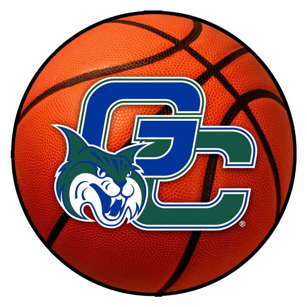 FanMats® - Georgia College 27" Dia Nylon Face Basketball Ball Floor Mat with "Bobcat" Logo