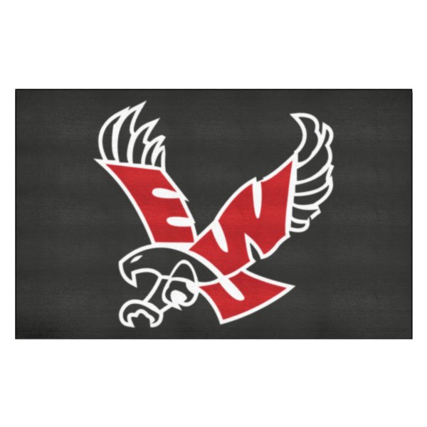 FanMats® - Eastern Washington University 60" x 96" Black Nylon Face Ulti-Mat with "EWU Eagle" Logo