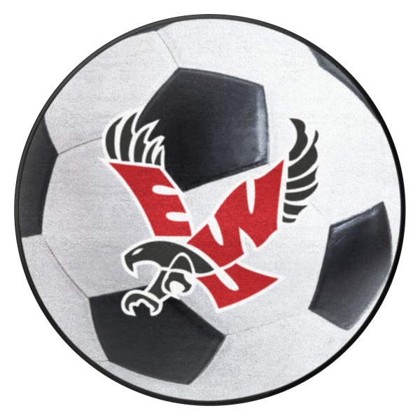 FanMats® - Eastern Washington University 27" Dia Nylon Face Soccer Ball Floor Mat with "EWU Eagle" Logo