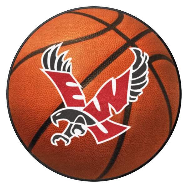 FanMats® - Eastern Washington University 27" Dia Nylon Face Basketball Ball Floor Mat with "EWU Eagle" Logo