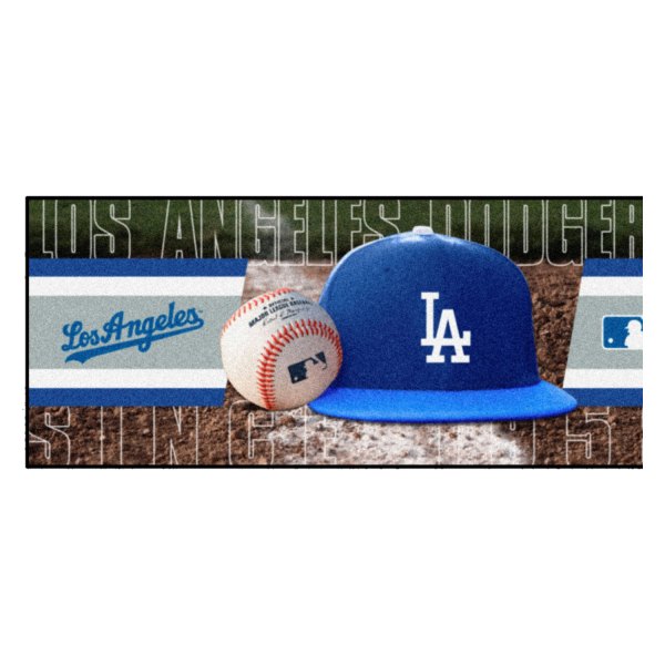 FanMats® - Los Angeles Dodgers 30" x 72" Nylon Face Baseball Runner Mat
