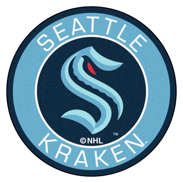 FanMats® - Seattle Kraken 27" Dia Nylon Face Roundel Floor Mat