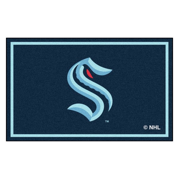 FanMats® - Seattle Kraken 48" x 72" Nylon Face Ultra Plush Floor Rug