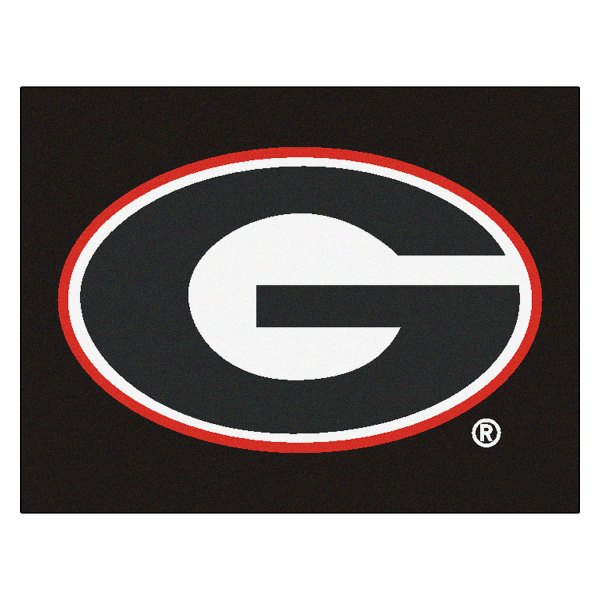 FanMats® - University of Georgia 33.75" x 42.5" Nylon Face All-Star Floor Mat with G Logo on Black