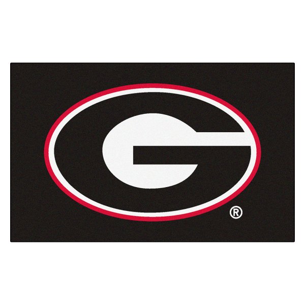 FanMats® - University of Georgia 60" x 96" Black Nylon Face Ulti-Mat with "G" Logo