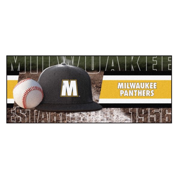 FanMats® - University of Wisconsin-Milwaukee 30" x 72" Nylon Face Baseball Runner Mat