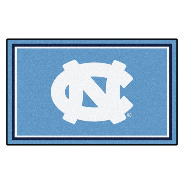 FanMats® - University of North Carolina (Chapel Hill) 48" x 72" Nylon Face Ultra Plush Floor Rug with "NC" Logo