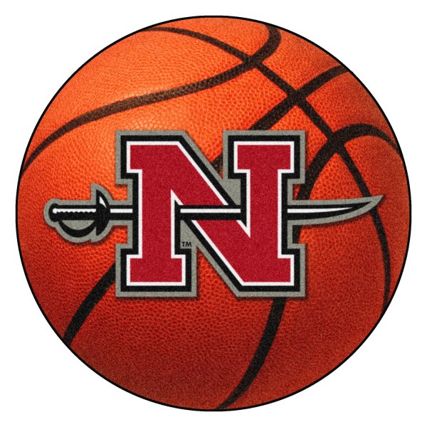 FanMats® - Nicholls State University 27" Dia Nylon Face Basketball Ball Floor Mat with "N" Logo