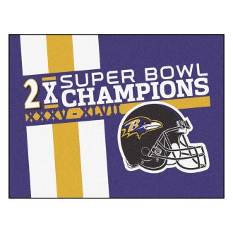 Fanmats NFL House Divided - Ravens / Football Team House Divided Mat