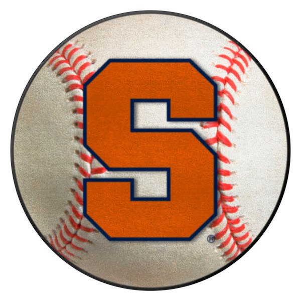 FanMats® - Syracuse University 27" Dia Nylon Face Baseball Ball Floor Mat with "Block S" Logo