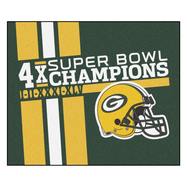 FanMats® - "Dynasty" Green Bay Packers 59.5" x 71" Nylon Face Tailgater Mat