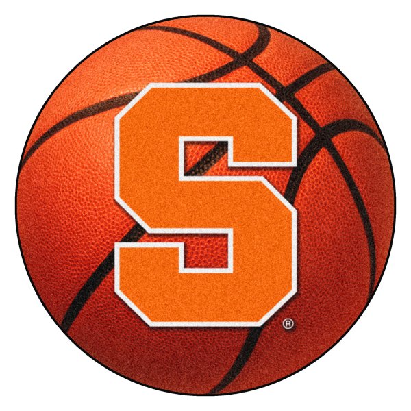 FanMats® - Syracuse University 27" Dia Nylon Face Basketball Ball Floor Mat with "Block S" Logo