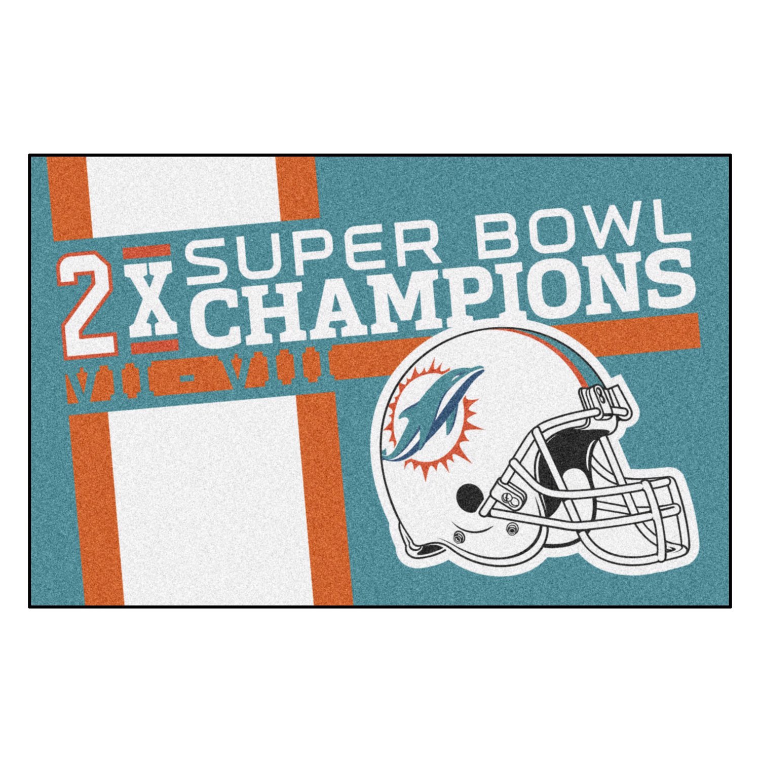 Officially Licensed Miami Dolphins Uniform Rug - 19in. x 30in. - NFL