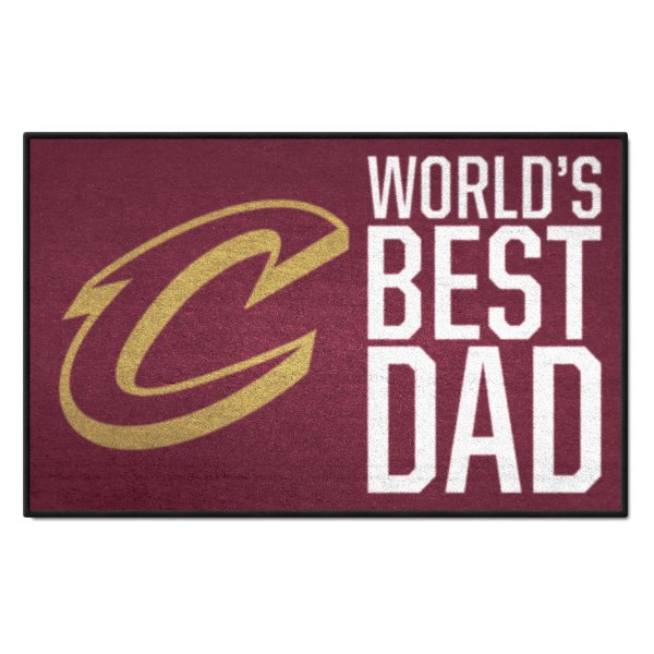 FanMats® - "World's Best Dad" Cleveland Cavaliers 19" x 30" Nylon Face Starter Mat with "C Sword" Primary Logo