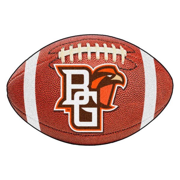 FanMats® - Bowling Green State University 20.5" x 32.5" Nylon Face Football Ball Floor Mat with "BG & Falcon" Logo
