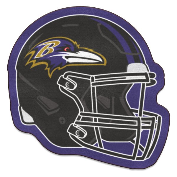 FanMats® - Baltimore Ravens 36" x 19.1" Nylon Face Helmet Mascot Mat