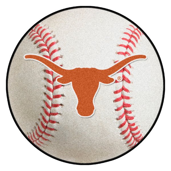 FanMats® - University of Texas 27" Dia Nylon Face Baseball Ball Floor Mat with "Longhorn" Logo