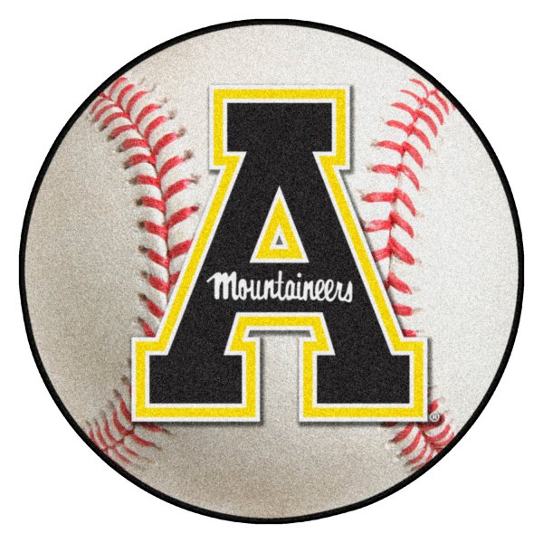 FanMats® - Appalachian State University 27" Dia Nylon Face Baseball Ball Floor Mat with "A & Mountaineers" Logo