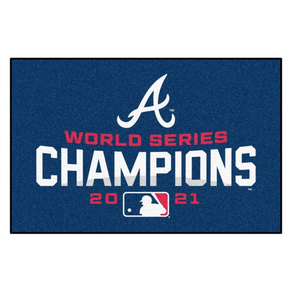 FanMats® - Atlanta Braves 2021 World Series Champions 19" x 30" Nylon Face Starter Mat
