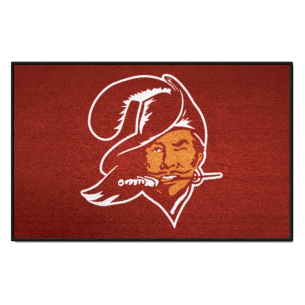 FanMats® - Vintage Tampa Bay Buccaneers 19" x 30" Nylon Face Starter Mat with "Bucco Bruce" Logo