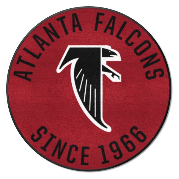 FanMats® - Atlanta Falcons 27" Dia Nylon Face Roundel Floor Mat