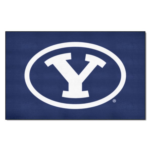 FanMats® - Brigham Young University 60" x 96" Nylon Face Ulti-Mat with "Oval Y" Logo