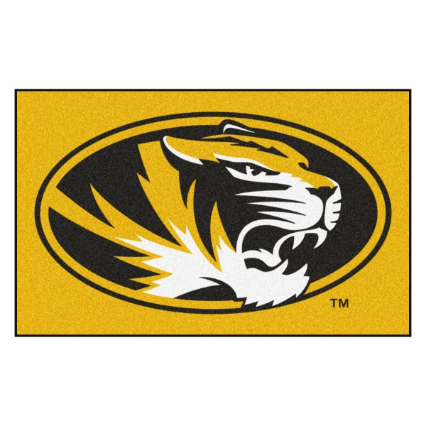FanMats® - University of Missouri 60" x 96" Nylon Face Ulti-Mat with "Oval Tiger" Logo