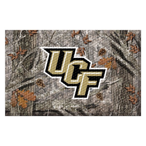 FanMats® - University of Central Florida 30"L x 19"W Camo Rubber Scraper Door Mat with UCF Primary Logo