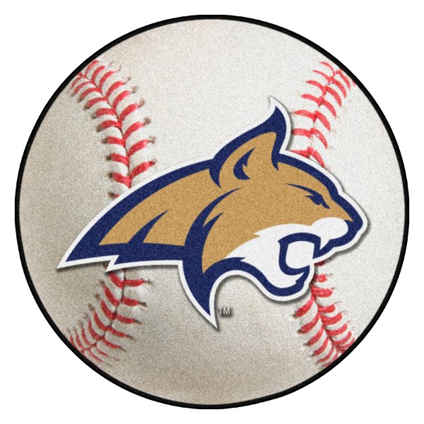 FanMats® - Montana State University 27" Dia Nylon Face Baseball Ball Floor Mat with "Cats" Logo