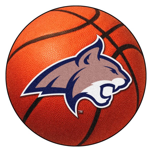 FanMats® - Montana State University 27" Dia Nylon Face Basketball Ball Floor Mat with "Wildcat" Logo