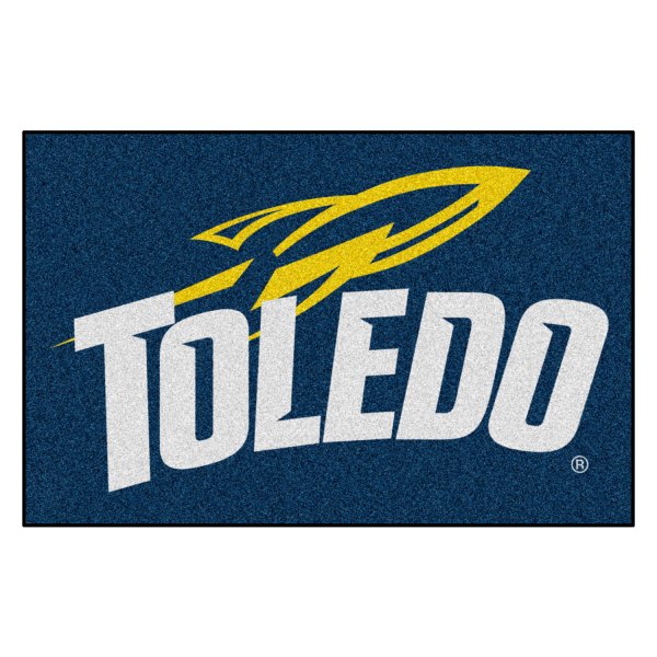 FanMats® - University of Toledo 19" x 30" Nylon Face Starter Mat with "Rocket & Toledo" Logo