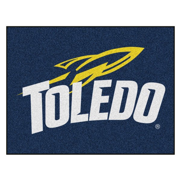 FanMats® - University of Toledo 33.75" x 42.5" Nylon Face All-Star Floor Mat with "Rocket & Toledo" Logo