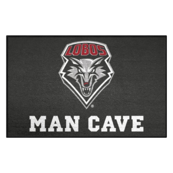 FanMats® - University of New Mexico 30"L x 19"W Man Cave Nylon Starter Mat Wolf Head & LOBOS Logo