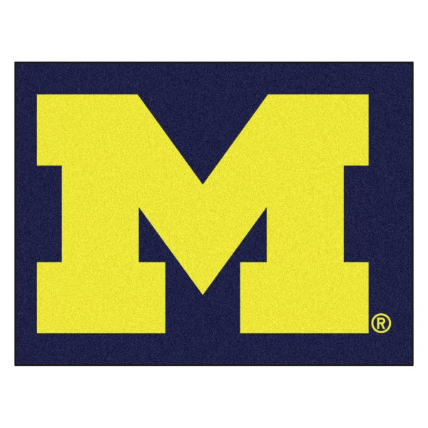 FanMats® - University of Michigan 33.75" x 42.5" Nylon Face All-Star Floor Mat with "Block M" Logo