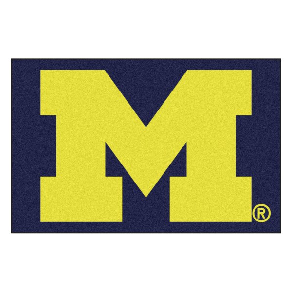 FanMats® - University of Michigan 19" x 30" Nylon Face Starter Mat with "Block M" Logo