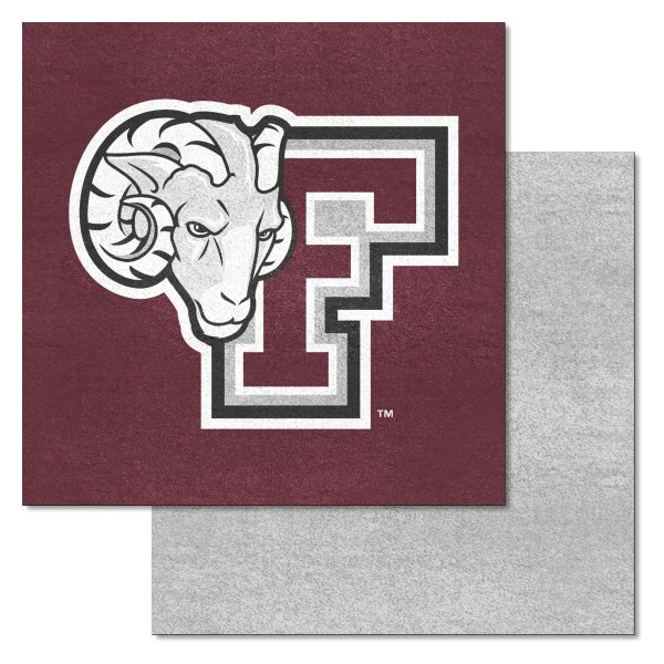 FanMats® - Fordham University 18"L x 18"W Nylon Carpet Tiles with Ram Head and F Logo