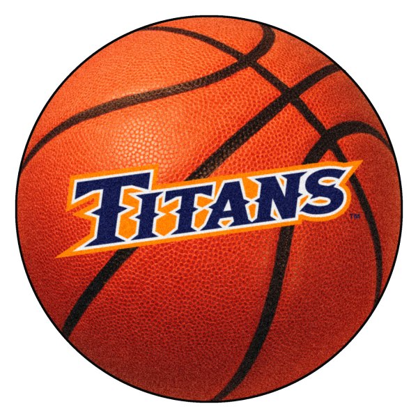 FanMats® - Cal State University (Fullerton) 27" Dia Nylon Face Basketball Ball Floor Mat with Titans Wordmark