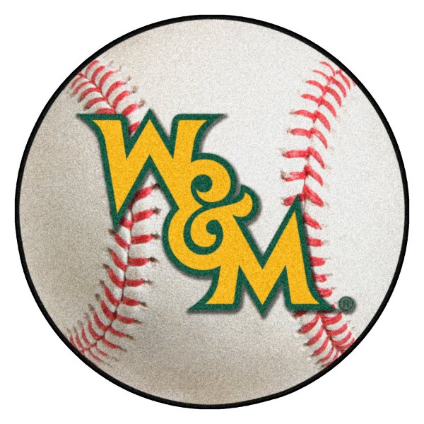 FanMats® - College of William & Mary 27" Dia Nylon Face Baseball Ball Floor Mat with "Tribe" Logo