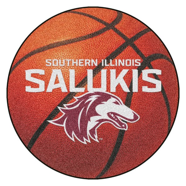 FanMats® - Southern Illinois University 27" Dia Nylon Face Basketball Ball Floor Mat with "SIU" Logo