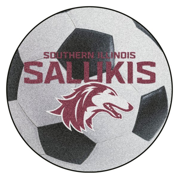 FanMats® - Southern Illinois University 27" Dia Nylon Face Soccer Ball Floor Mat with "SIU" Logo