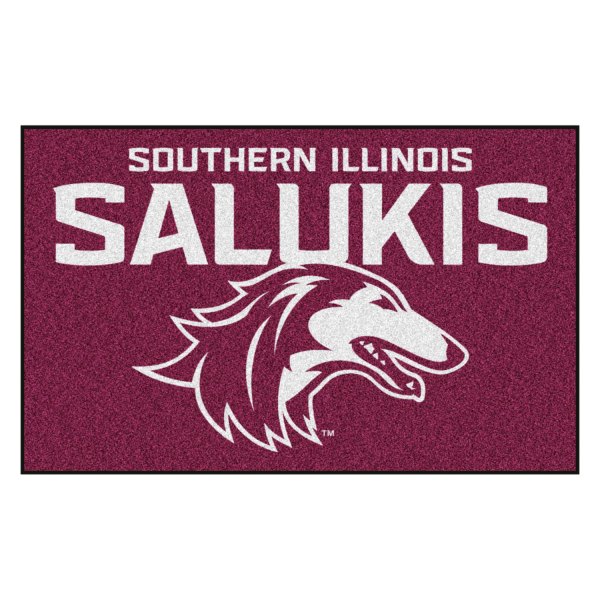 FanMats® - Southern Illinois University 60" x 96" Nylon Face Ulti-Mat with "Salukis & Wordmark" Logo