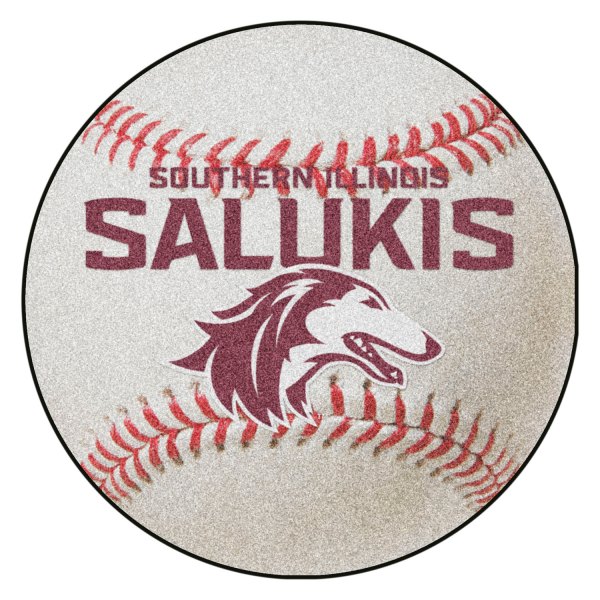 FanMats® - Southern Illinois University 27" Dia Nylon Face Baseball Ball Floor Mat with "SIU" Logo