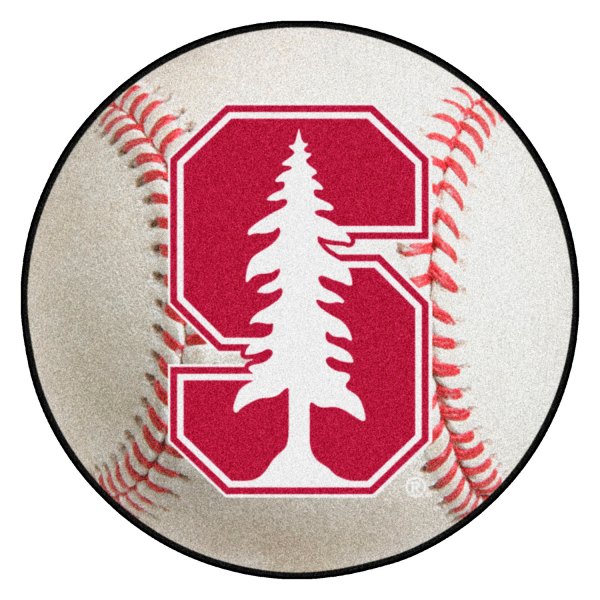 FanMats® - Stanford University 27" Dia Nylon Face Baseball Ball Floor Mat with "S with Cardinal" Logo