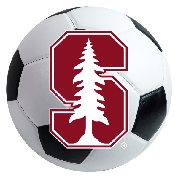 FanMats® - Stanford University 27" Dia Nylon Face Soccer Ball Floor Mat with "S with Cardinal" Logo