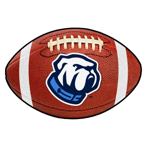 FanMats® - The Citadel 20.5" x 32.5" Nylon Face Football Ball Floor Mat with "Citadel Bulldog" Logo