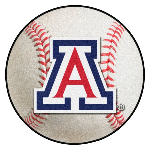 FanMats® - University of Arizona 27" Dia Nylon Face Baseball Ball Floor Mat with "A" Primary Logo